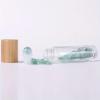 10pcs 0.34oz Jade Roller Bottles with Crystal Chips - Refillable Glass Essential Oil & Perfume Containers, Travel-Friendly with Bamboo Caps view 3