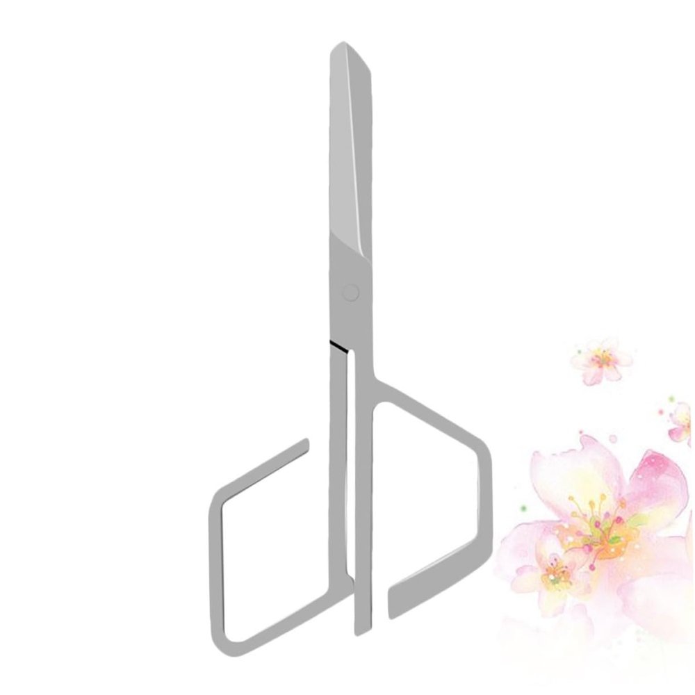 FOMIYES Vibrissac Scissors Stainless Steel Nose Hair Trimmer Eyebrow Shaping Shears for Men Women Safe and Design for Painless Grooming Silver