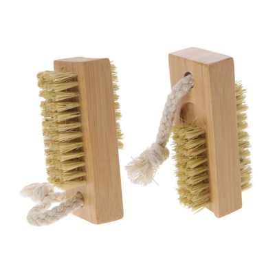 FOMIYES 2pcs Nail Brush for Cleaning Fingernail Scrubber Gentle Soft Bristles Nail Art Brush for under Portable