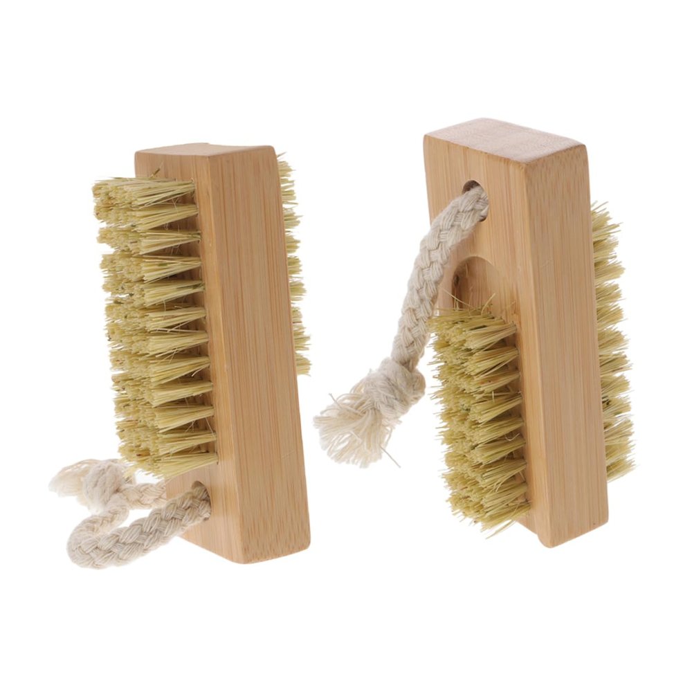 FOMIYES 2pcs Nail Brush for Cleaning Fingernail Scrubber Gentle Soft Bristles Nail Art Brush for under Portable