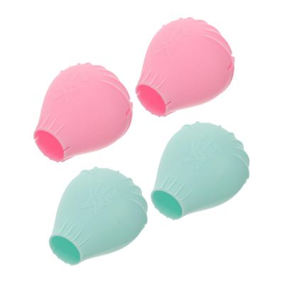 minkissy 4pcs Silicone Makeup Brush Protectors Dustproof Makeup Brush Covers for Travel Preserve Shape Silicone Caps for Home and Go Storage