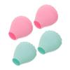 minkissy 4pcs Silicone Makeup Brush Protectors Dustproof Makeup Brush Covers for Travel Preserve Shape Silicone Caps for Home and Go Storage view 1