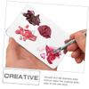 Healvian 1set Stainless Steel Makeup Mixing Plate Spatula Tool Cosmetic Palette for Blending Foundation Lipsticks and Nail Art Portable Design for Beauty Salons and Travel view 4
