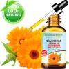 Botanical Beauty CALENDULA HERBAL OIL Calendula Officinalis Marigold Oil 100% Natural for FACE, SKIN, BODY, HAIR, NAILS, Foot Care. 1 Fl.oz.- 30 ml view 2