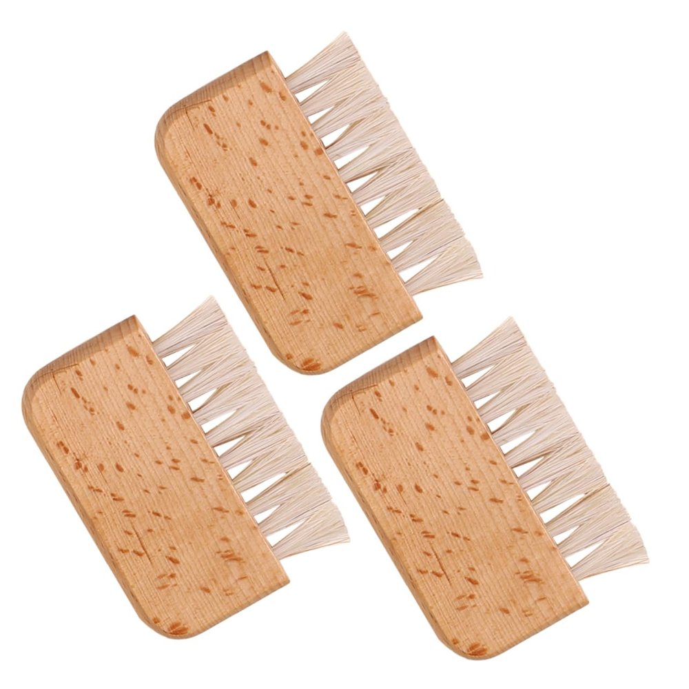 minkissy 3pcs Nail Cleaning Brushes for under Nails Ergonomic Handle Fingernail and Toenail Brush for Stain Removal for Travel and Home Use