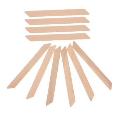 Healvian 10pcs Wooden Waxing Sticks Slanted Tips for Hair Removal Eyebrow Lip and Nose Applicator for Professional and Home Use