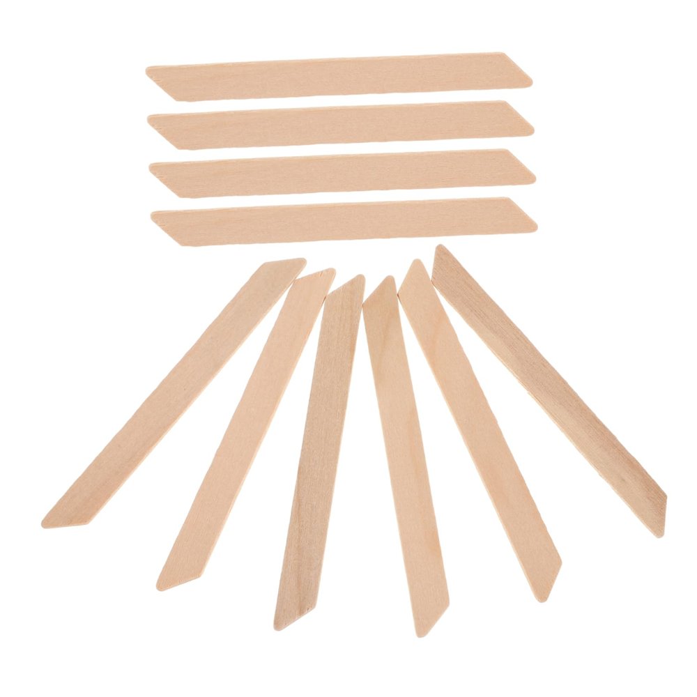 Healvian 10pcs Wooden Waxing Sticks Slanted Tips for Hair Removal Eyebrow Lip and Nose Applicator for Professional and Home Use