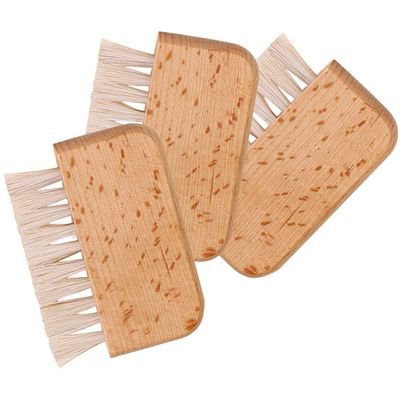 FRCOLOR 3pcs Portable Fingernail Brushes Ergonomic Nail Cleaning Tools for under Nail Scrubbing Lightweight Handle for Home Office and Travel Use