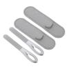 FOMIYES 2sets Double-Sided Nail File with Non-Slip Handle Portable Stainless Steel Manicure Tools for Thick Toenails and Fingernails for Home and Travel Use view 1