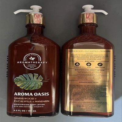 2 Aromatherapy SANDALWOOD EUCALYPTUS MANDARIN Moisturizing Bath Body Lotion 6.5 Ounce