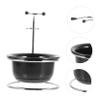 Ipetboom Premium Shaving Razor Brush Stand Set Plastic Soap Bowl and Brush Adjustable Holder for Men for Daily Grooming and Travel view 3