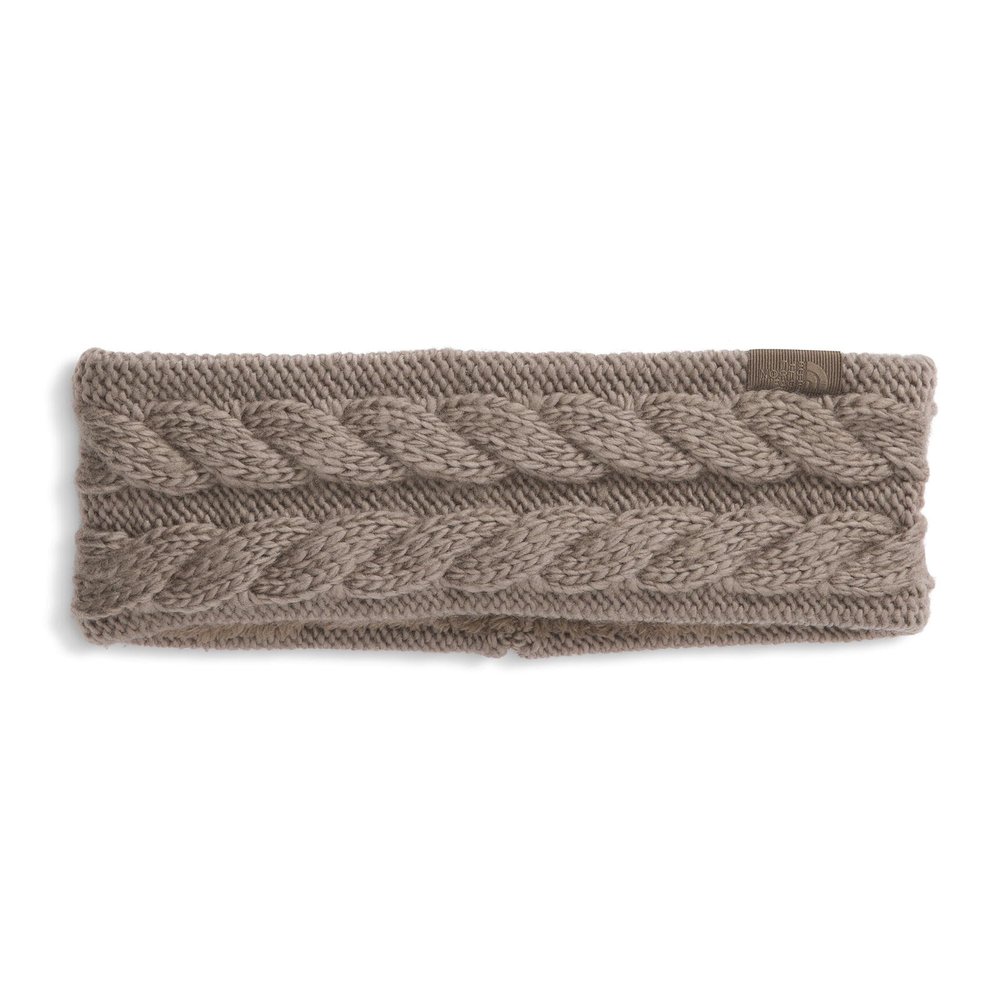 The North Face Women's Oh Mega Headband | Winter Ear Warmer with Soft Cable Knit Texture & Fleece Lining, Mocha Brown, One Size