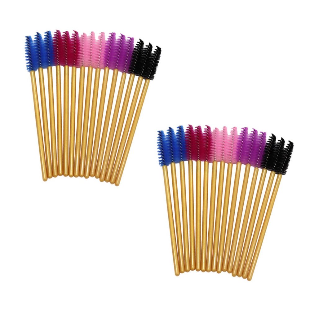 HONMEET 250pcs Disposable Eyelash Brush Wands Eyebrow Applicators Handle for Lash Extensions and Makeup Application