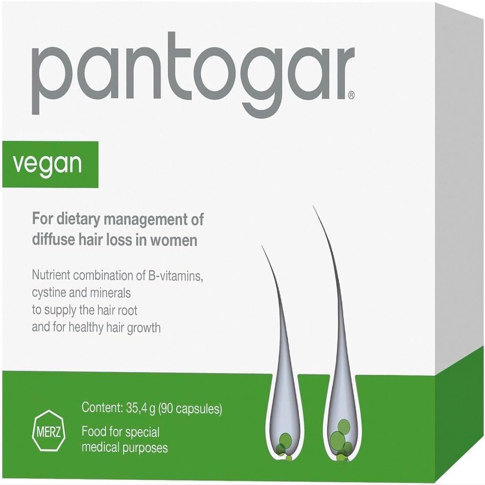 Made in Germany Under Merz Licence Premium Package made for Vegan Pantogar Pantovigar Capsules Hair Loss and Nails Original
