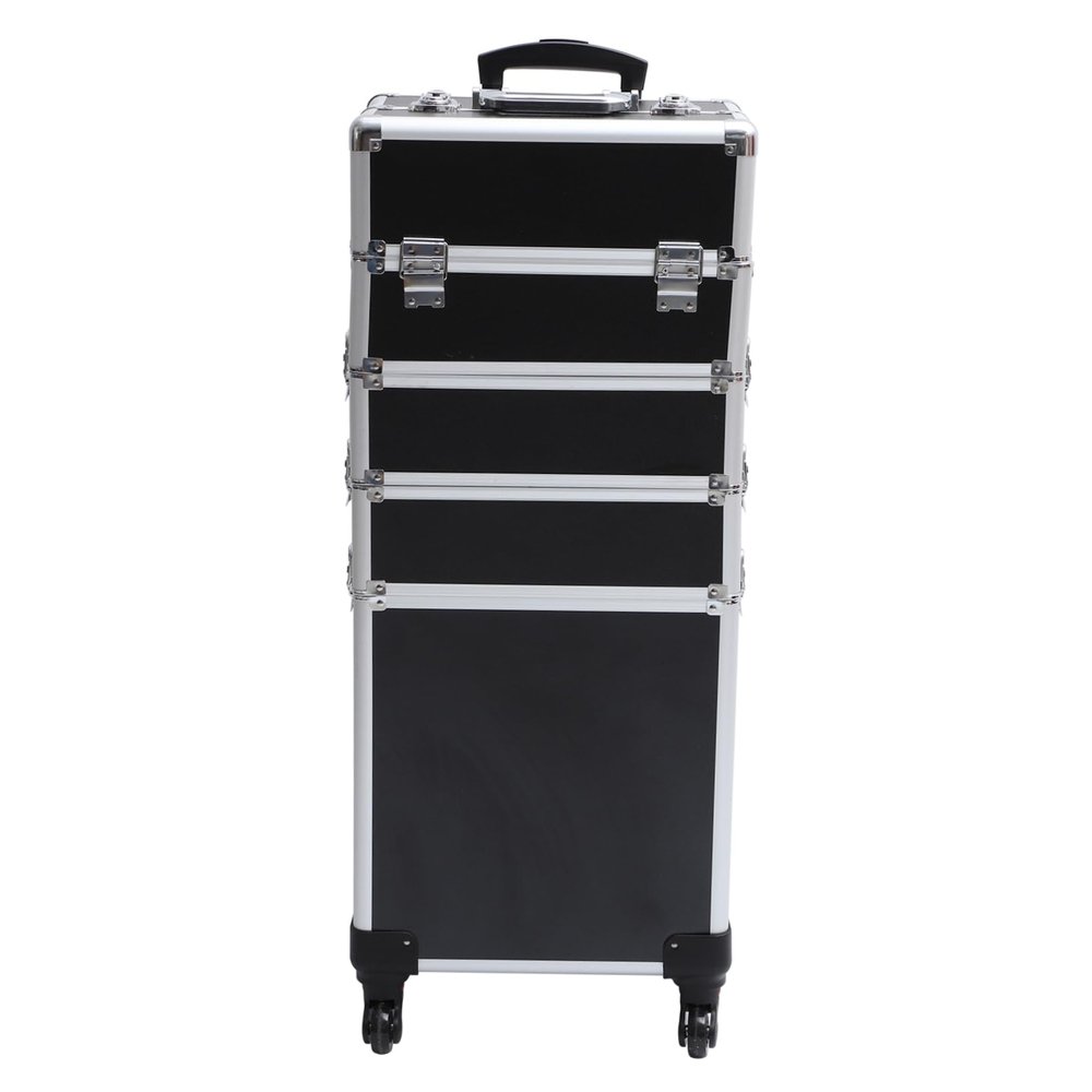 Didiseaon Large Capacity Makeup Suitcase Sections Rolling Train Case Beauty Organizer