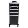 Didiseaon Large Capacity Makeup Suitcase Sections Rolling Train Case Beauty Organizer view 1