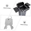 Didiseaon Large Capacity Makeup Suitcase Sections Rolling Train Case Beauty Organizer view 3