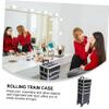 Didiseaon Large Capacity Makeup Suitcase Sections Rolling Train Case Beauty Organizer view 4