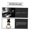 Ipetboom Razor Holder for Men Shave Sets Brush Soap Bowl Rack Modern Shaving Stand for Home view 4