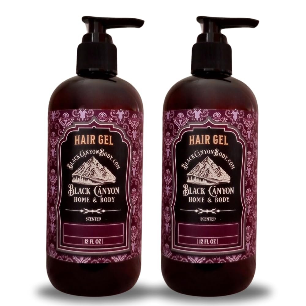 Black Canyon Georgia Peaches & Ginger Scented Protein Hair Gel, 12 Oz (2 Pack)