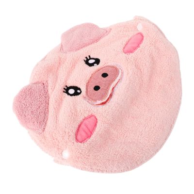 FOMIYES Face Towel Moisturizing Function Soft Coral Fleece Warmer for Spa Skin Cartoon Pig Design Deep Cleansing Facial Steamer Towel for Boys and and Adults Pink
