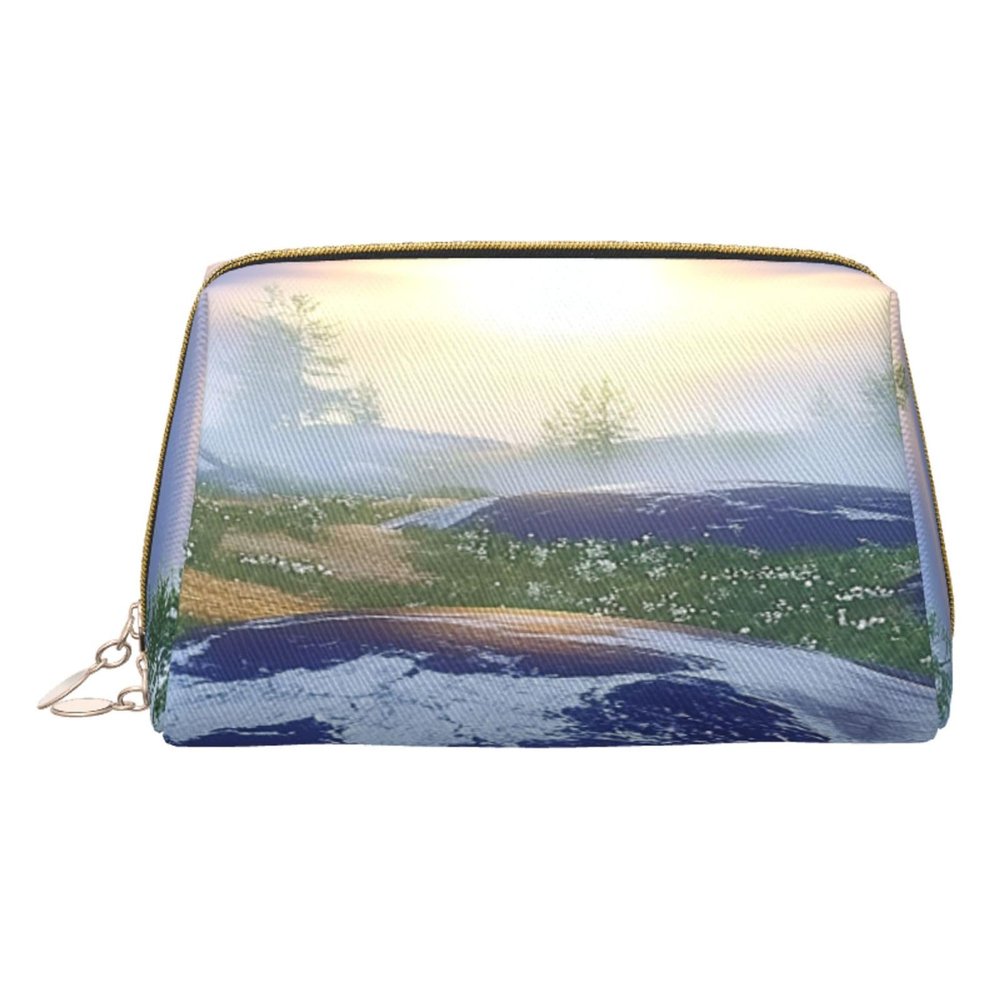YVNKHKU Makeup Bag Women Toiletrie Showe Brush Skin Care Travel Organizer Purse Me Large Makeup Purse Accessories, Tote boreal forest