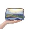 YVNKHKU Makeup Bag Women Toiletrie Showe Brush Skin Care Travel Organizer Purse Me Large Makeup Purse Accessories, Tote boreal forest view 4