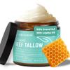 Body Restore Grass Fed Whipped Beef Tallow for Dry Skin, Face - Manuka Honey, Jojoba Oil, Christmas Stocking Stuffers, White Elephant, Birthday Gifts for Women, Men, Travel Essentials - Eucalyptus view 1