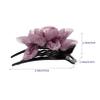 Didiseaon Elegant Flower Hair Clip French Style Decorative Clamp for Women for Updos and Casual Styles Fabric Flower Design Purple for Parties and Daily Wear view 2