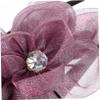 Didiseaon Elegant Flower Hair Clip French Style Decorative Clamp for Women for Updos and Casual Styles Fabric Flower Design Purple for Parties and Daily Wear view 4