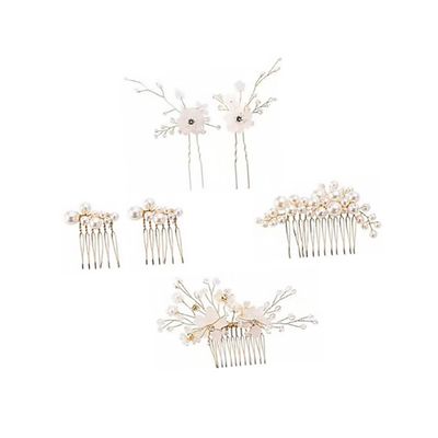 FRCOLOR 6pcs Flower Hair Combs Elegant Bridal Headpiece for Women Wedding Hair Accessories Luxurious Design for Special Occasions Comfortable and Chic Styling