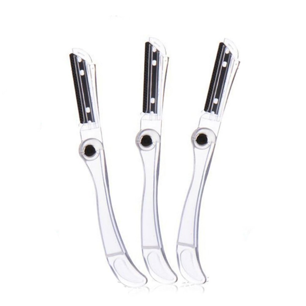 FOMIYES 6pcs Women Eyebrow Razor Kit Facial Hair Remover Eyebrow Shaper Safe for Makeup Portable Random Colors