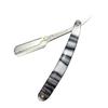 Beavorty Metal Shaving Razor for Men Manual Straight Razor for Beard Sideburns Hair Portable Barber Knife for Home Travel Open Guard for Safe Use view 1