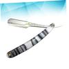 Beavorty Metal Shaving Razor for Men Manual Straight Razor for Beard Sideburns Hair Portable Barber Knife for Home Travel Open Guard for Safe Use view 2