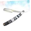 Beavorty Metal Shaving Razor for Men Manual Straight Razor for Beard Sideburns Hair Portable Barber Knife for Home Travel Open Guard for Safe Use view 3