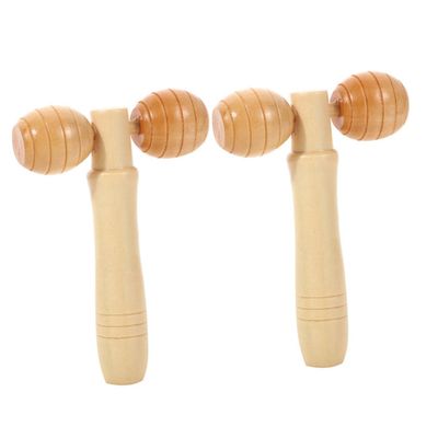 Didiseaon 2pcs Hand Roller Tool for Thigh Leg and Face Portable Manual for Back and Foot Relief Smooth Wooden Design for Enhanced Circulation
