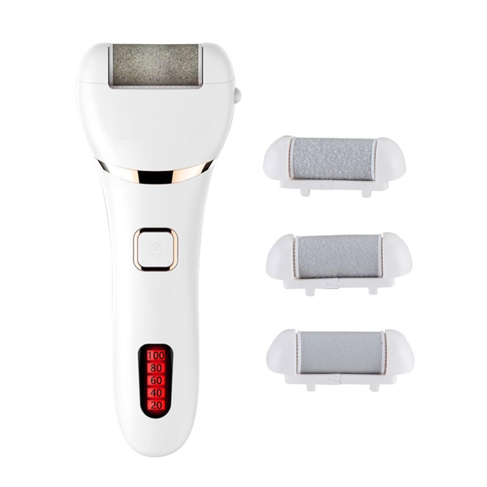 Didiseaon Electric Foot File Exfoliator Kit Rechargeable Callus Remover with Extra Heads Professional Pedicure Tool for Men and Women for Home Foot Care