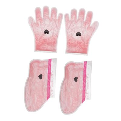 HAKIDZEL 2pairs Spa Paraffin Wax Gloves Foot Covers Hand Foot Care Therapy Kit Moisturizing Gloves Socks