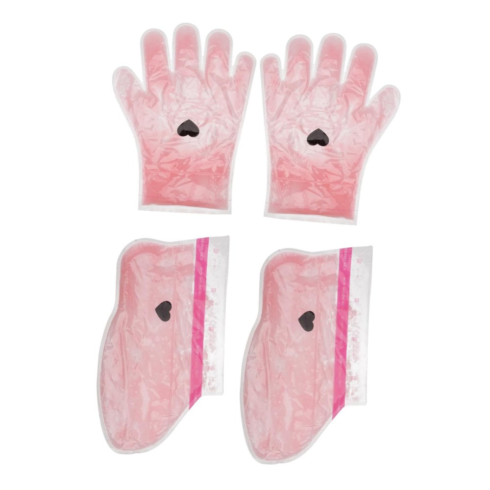 HAKIDZEL 2pairs Spa Paraffin Wax Gloves Foot Covers Hand Foot Care Therapy Kit Moisturizing Gloves Socks
