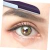 FOMIYES Portable Eyebrow Trimmer Tool with Sliding Cover Stainless Steel Eyebrow Razor for Women Compact Design for Easy Facial Hair Removal for Beginners and view 2