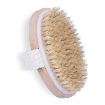 1pc Shower Brush Handheld Portable Wooden Bristle Brush Exfoliating Massage Rubbing Soft Spa Brush Shower Massager(A)