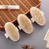 1pc Shower Brush Handheld Portable Wooden Bristle Brush Exfoliating Massage Rubbing Soft Spa Brush Shower Massager(A) view 2