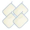 FOMIYES 4pcs Double-sided Exfoliating Washcloths Nylon Soap Foaming Body Scrubber for Spa Bath and Skin Care Lightweight Travel-friendly Towel Beige view 1