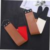 FOMIYES Real Leather Straight Razor Strop Barber Strop Hanging Eyelet for Razor Sharpening Random Color view 2