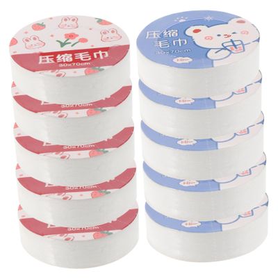 FOMIYES 10pcs Compressed Travel Towels Disposable Compact Towel Tablets Go Use Soft and Odor- for Hotels and Outdoor Activities