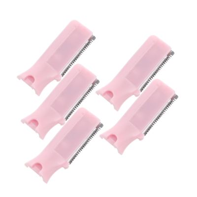 FOMIYES 5pcs Eyebrow Replacement Blades for Women Compatible Face Shaver Heads Removal Accessories Stainless Steel Refills for Brow Trimmers
