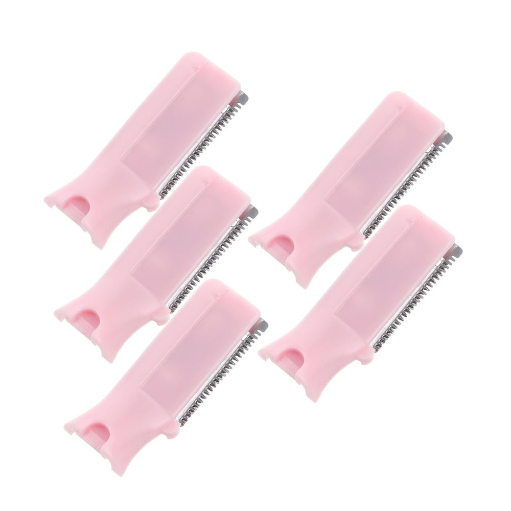 FOMIYES 5pcs Eyebrow Replacement Blades for Women Compatible Face Shaver Heads Removal Accessories Stainless Steel Refills for Brow Trimmers