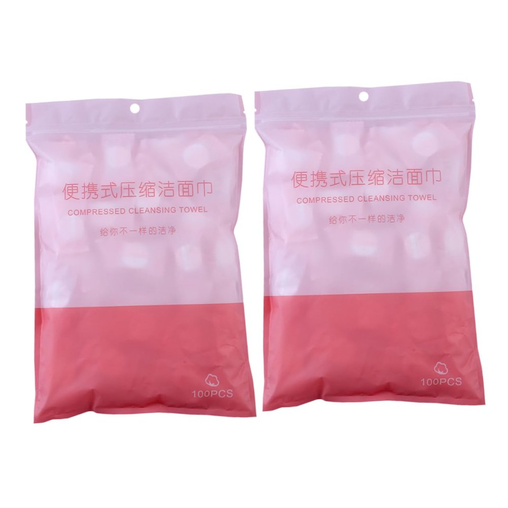 Didiseaon 2bags Microfiber Travel Towel Compressed Facial Hand Towels Portable Soft Disposable Beauty for Travel Outdoor Quick Dry Compressed Tablets