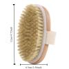 1pc Shower Brush Handheld Portable Wooden Bristle Brush Exfoliating Massage Rubbing Soft Spa Brush Shower Massager(B) view 3