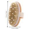1pc Shower Brush Handheld Portable Wooden Bristle Brush Exfoliating Massage Rubbing Soft Spa Brush Shower Massager(B) view 4